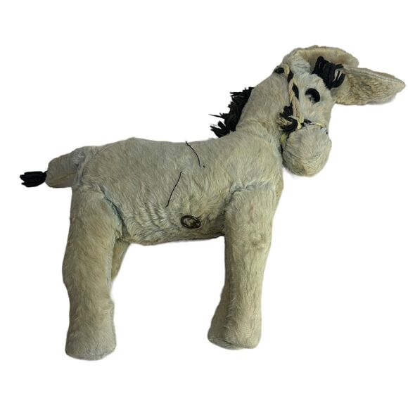 vintage wind up musical plush donkey - Picture 3 of 11